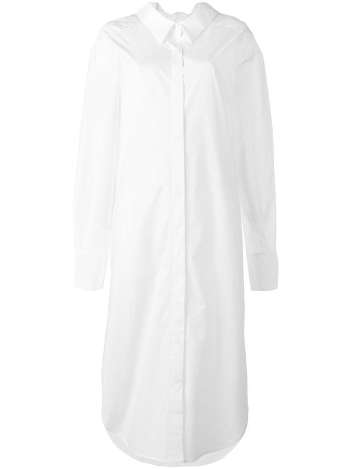 Balossa White Shirt - Long Tie-back Shirt - Women - Cotton - 42, Cotton