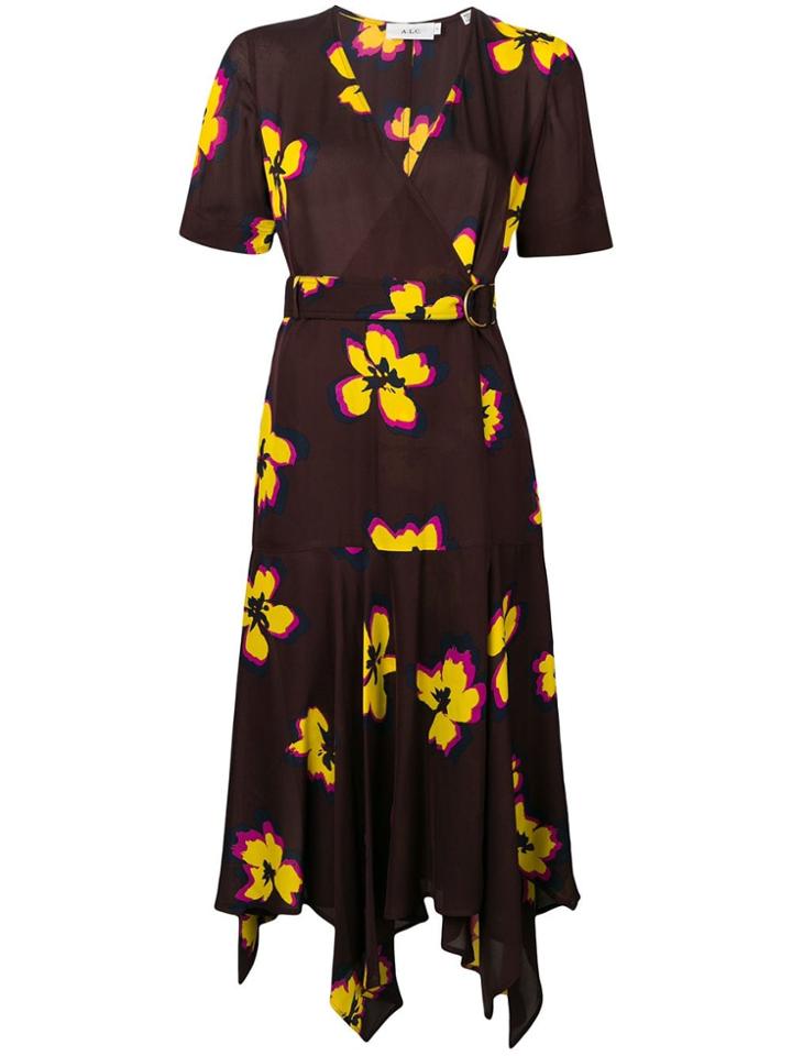 A.l.c. Floral Print Wrap Dress - Red