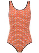 Track & Field Pássaros Reversible Swimsuit - Yellow & Orange