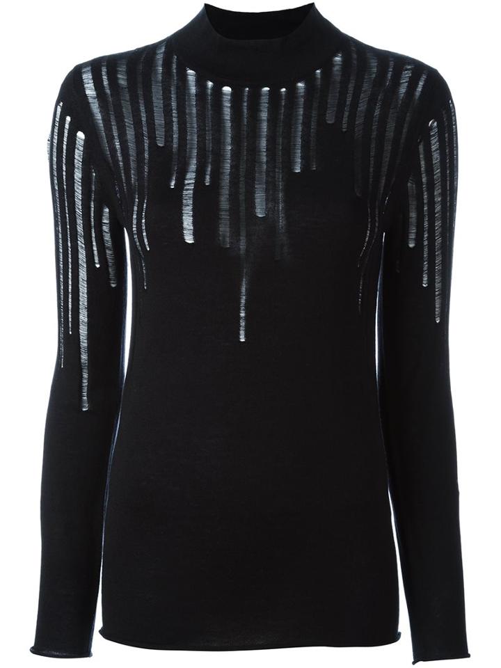 Iro 'gina' Turtleneck Sweater, Women's, Size: Xl, Black, Silk/wool