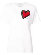 Oscar De La Renta Embellished Heart T-shirt - White