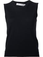 Victoria Beckham Sleeveless Knit Top, Women's, Size: 3, Black, Cashmere