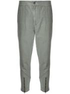 Bassike - Cropped Pants - Women - Cotton - 8, Green, Cotton