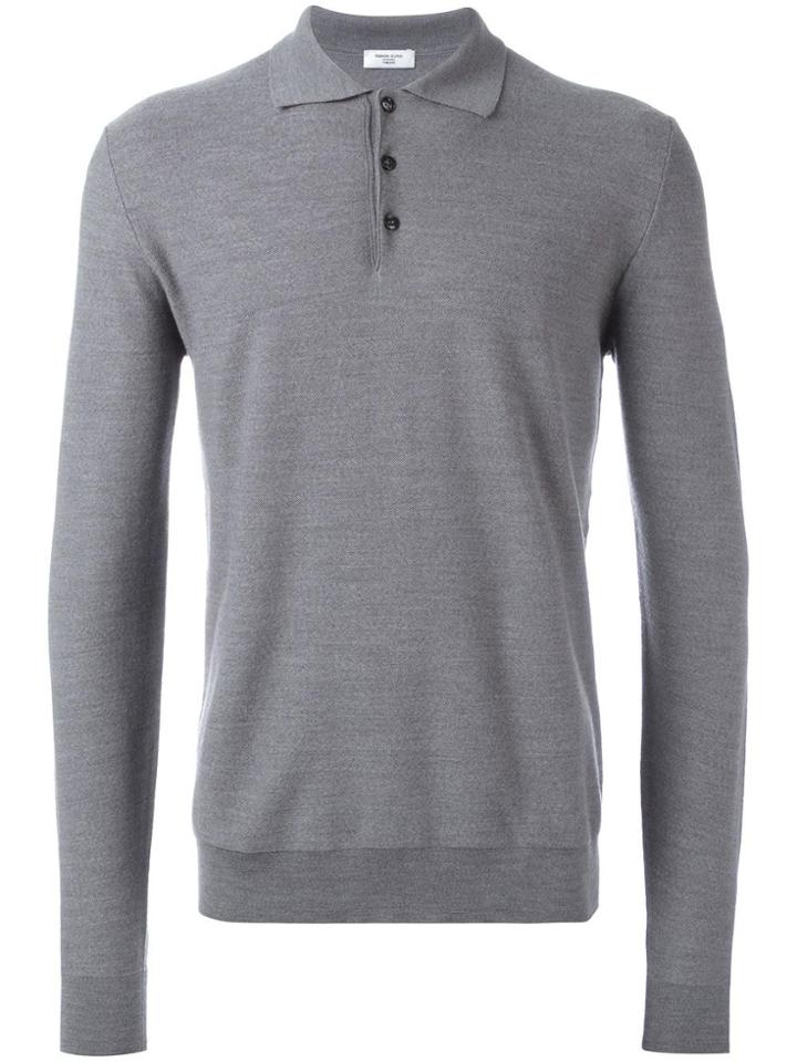 Fashion Clinic Timeless Polo Collar Jumper - Grey