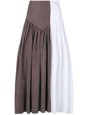 Atelier Bâba Two-tone Gathered Skirt - Brown