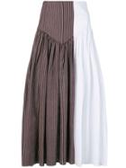 Atelier Bâba Two-tone Gathered Skirt - Brown