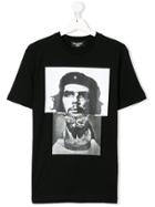 Neil Barrett Kids Teen Che Guevarius Hybrid Print T-shirt - Black