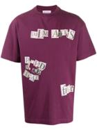 Palm Angels Pretend We Are Dead Print T-shirt - Purple
