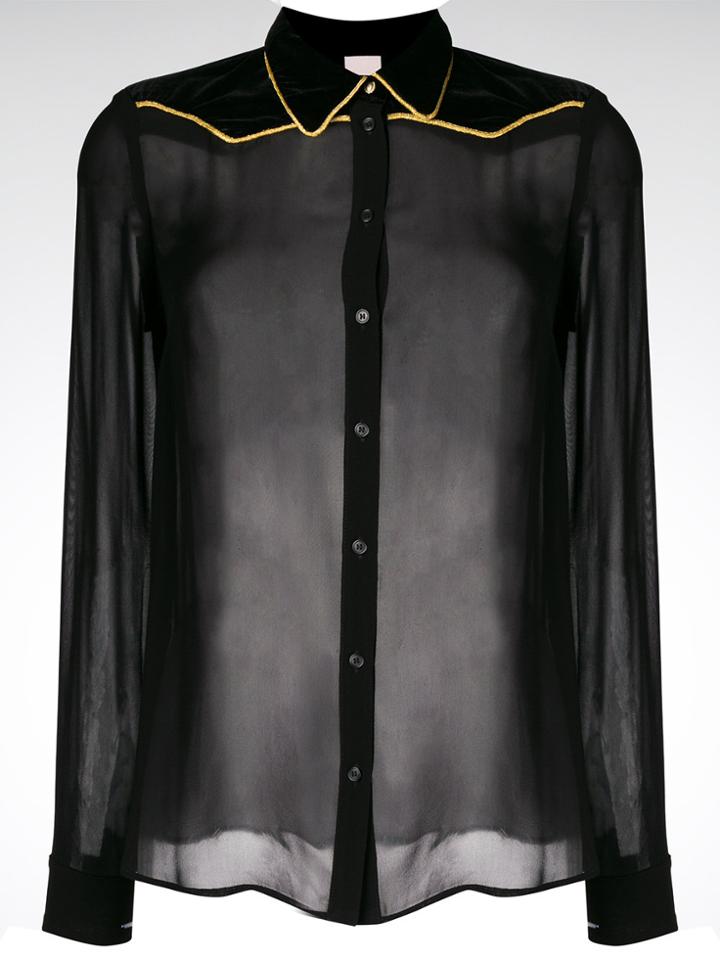 Pinko Contrasting Trimmed Shirt - Black