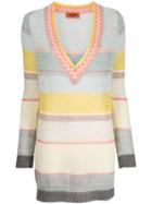 Missoni Deep V-neck Jumper - Blue