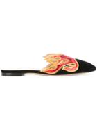 Charlotte Olympia Inferno Slipper Mules - Red