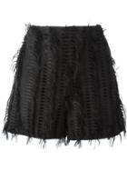 Chalayan 'nothing' Frayed Shorts - Black