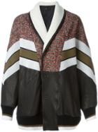 Drome Panelled Oversized Jacket, Women's, Size: Xs, Polyamide/acetate/viscose/virgin Wool