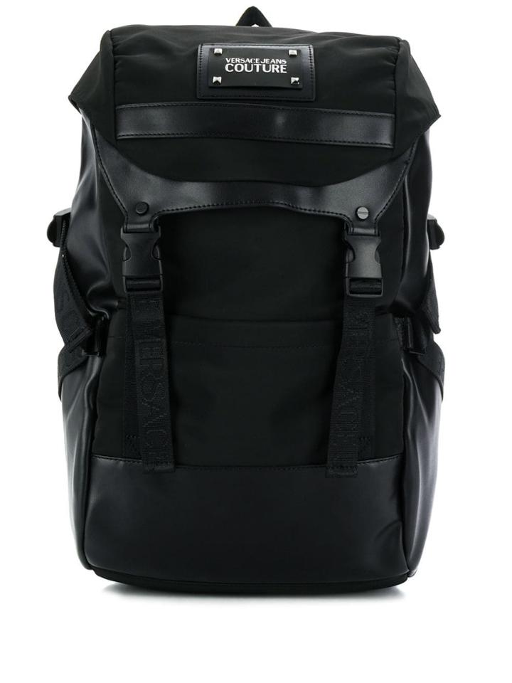 Versace Jeans Couture Logo Plaque Backpack - Black