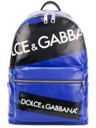 Dolce & Gabbana Vulcano Logo Backpack - Blue