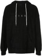 Iise Logo Print Hooded Sweatshirt - Black