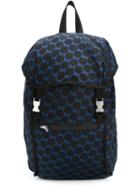 Z Zegna Pentagon Print Backpack, Black, Nylon