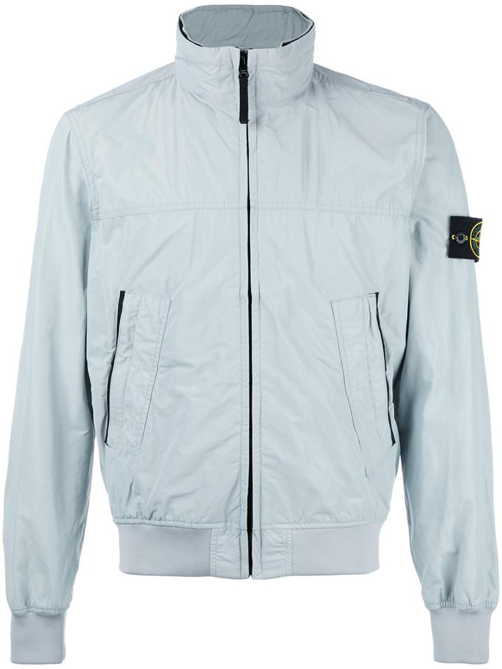 Stone Island Zipped Jacket, Men's, Size: Medium, Grey, Polyamide/polyester