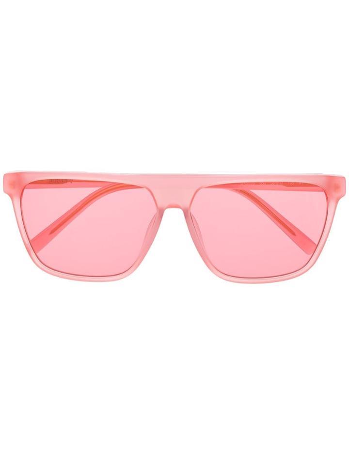 Dkny Transparent Square Frame Sunglasses - Pink