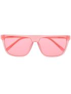 Dkny Transparent Square Frame Sunglasses - Pink