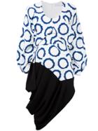 Jw Anderson Circle Print Asymmetric Dress - White