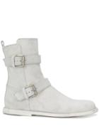 Ann Demeulemeester Buckle Ankle Boots - White