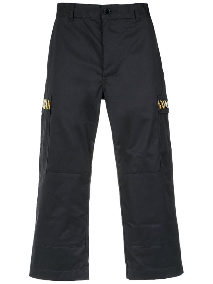 À La Garçonne Unisex Cargo Trousers - Blue