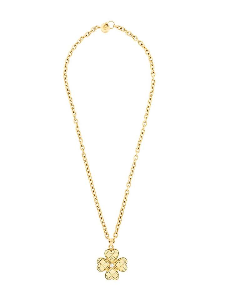 Sonia Rykiel Vintage 'lucky' Clove Pendant Long Necklace, Women's, Metallic