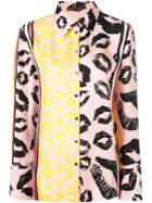 Luisa Cerano Lipstick Mismatch Print Shirt - Pink