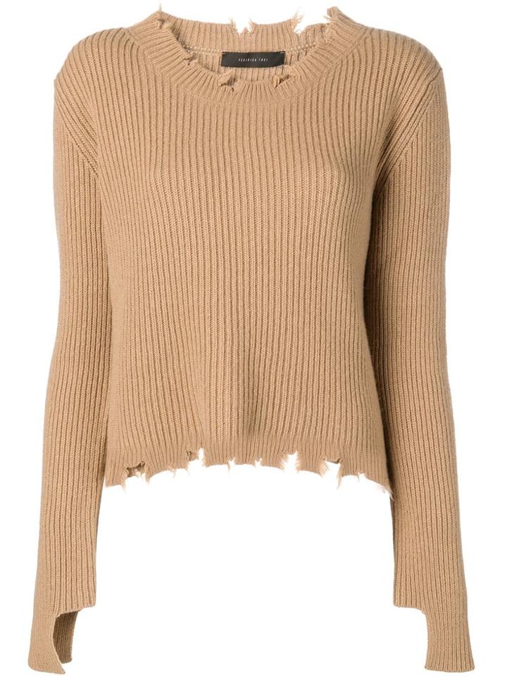 Federica Tosi Distressed Details Jumper - Neutrals