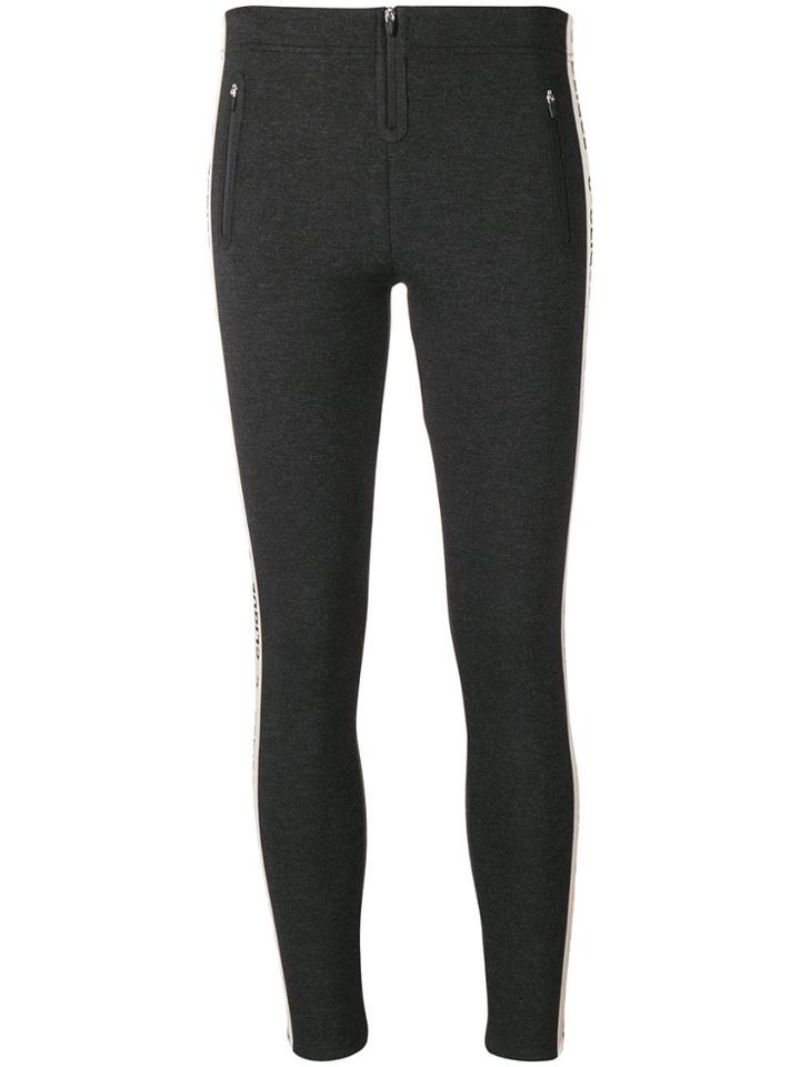 Pinko C-clique Zip Tape Leggings - Grey