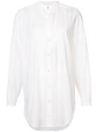 Saint Laurent Frayed Striped Tunic - White
