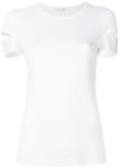 Helmut Lang Slit Sleeve T-shirt - White