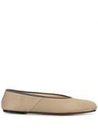 The Row Square Toe Ballerinas - Brown