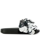 Paco Rabanne Blossom Slippers - Black