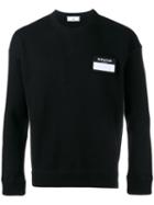Ami Alexandre Mattiussi Name Tag Patch Jumper, Men's, Size: Small, Black, Cashmere/wool