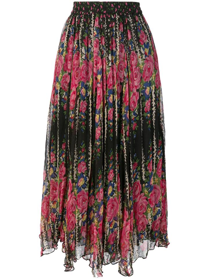 Mes Demoiselles Floral Print Pleated Skirt - Multicolour