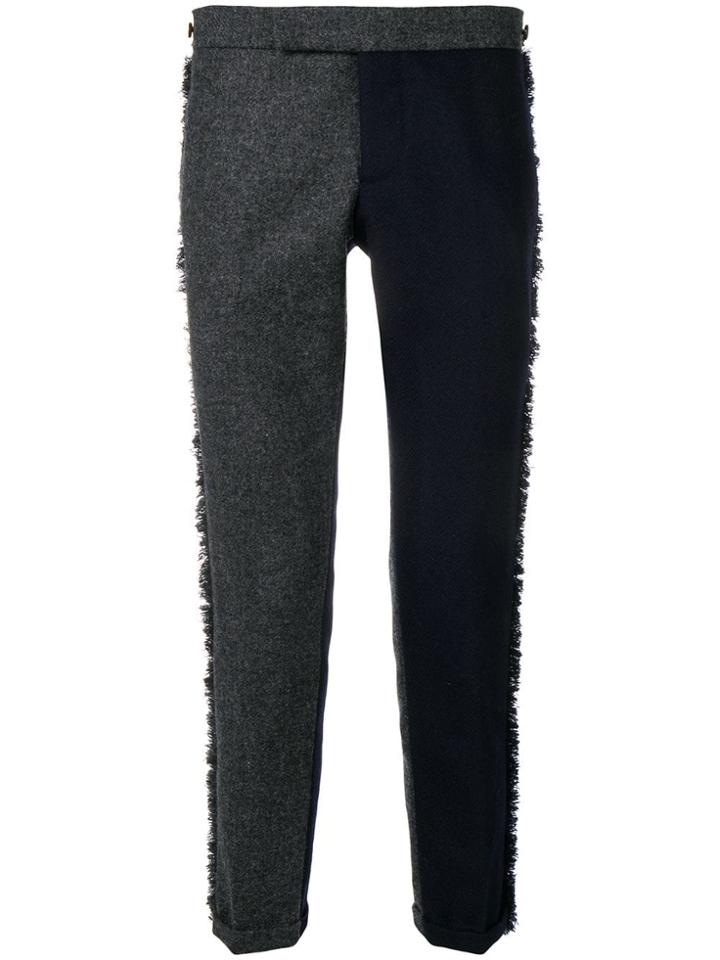 Thom Browne Frayed Edges Skinny Trouser - Grey