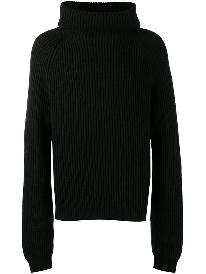 Haider Ackermann Chunky Roll Neck Jumper, Men's, Size: Xs, Black, Virgin Wool