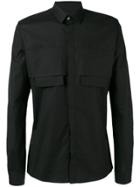Les Hommes Chest Pocket Fitted Shirt - Black