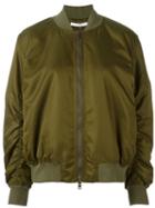 Givenchy Oversize Bomber Jacket, Women's, Size: 38, Green, Polyamide/viscose/polyester
