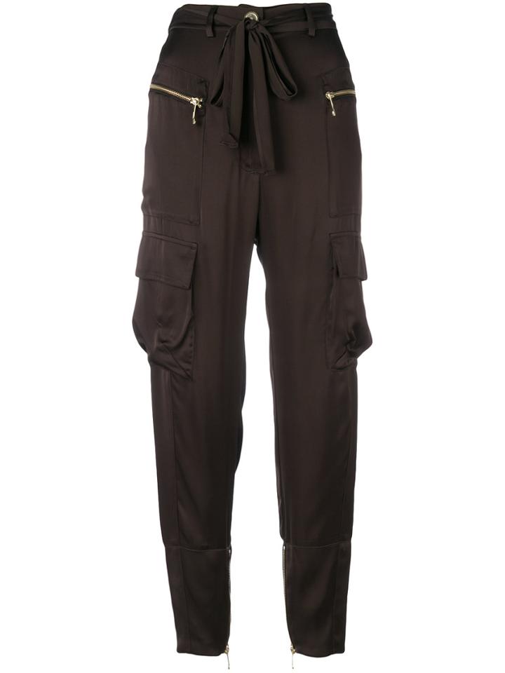 Just Cavalli Drawstring Waist Trousers - Brown