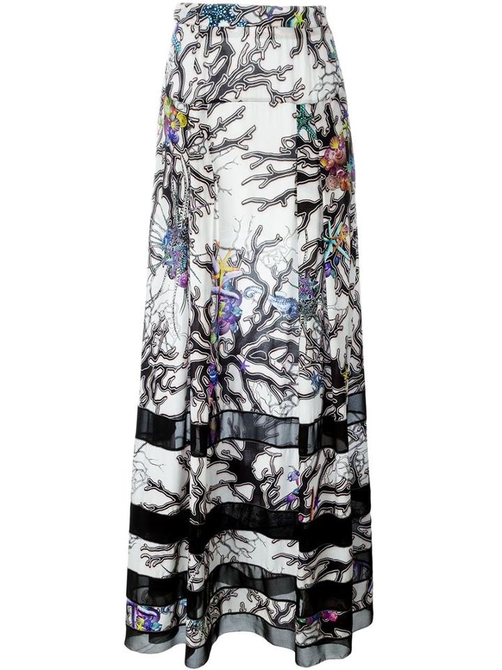 Just Cavalli Coral Print Maxi Skirt