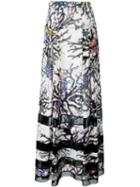 Just Cavalli Coral Print Maxi Skirt