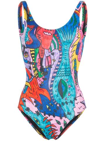 Ellie Rassia Lets Dance Printed Swimsuit - Multicolour
