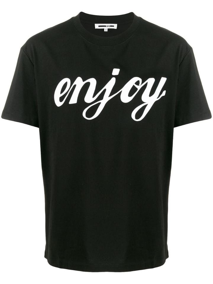 Mcq Alexander Mcqueen Enjoy Print T-shirt - Black