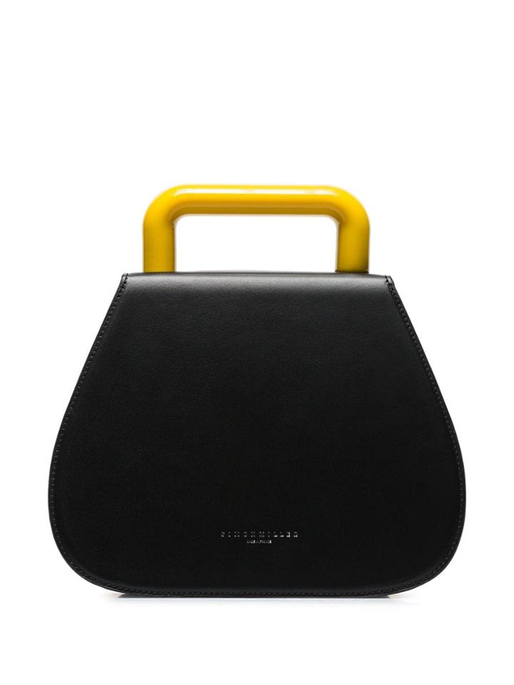 Simon Miller Black And Yellow Blast Leather Tote Bag