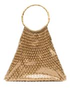 My Beachy Side Metallic Spider Silk Blend Tote Bag - Neutrals