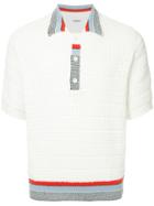 Coohem Tech Knit Mesh Polo Shirt - White