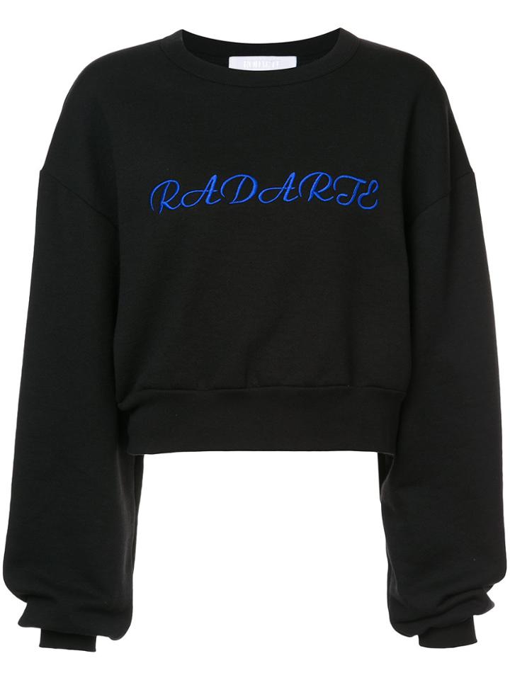 Rodarte Cropped Logo Sweatshirt - Black